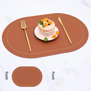 Wear Resistant Genuine Leather Place <b>Mat</b> Special Purpose Bags & Cases Real Cowhide Table Decor <b>Mat</b> For Hotels LPM-0185 - Product Image 3