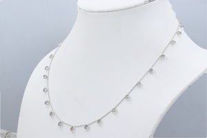 Wholesale 925 Sterling Silver Cubic Zirconia Handmade Chain Necklace for Women Classic Jewelry Wedding Party <b>Gift</b> - Product Image 6