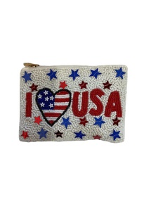 Mini bolso con cremallera con cuentas bordadas a mano de moda con cuentas de semillas de oro con nuevo diseño y hermoso toque de cuentas de semillas de la India - Product Image 3