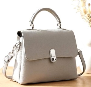 Royaa Gray Leather Top Handle Handbag, Minimalist Crossbody <b>Bag</b>, Office <b>Work</b> Accessory Genuine Leather Crossbody Messenger <b>Bag</b> - Product Image 3