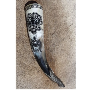 Best Grade Viking Style <b>Drinking</b> Horn with <b>Stand</b> Handmade Medieval Horn for Gift and Decora Use Available for Wholesale - Product Image 5