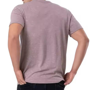 T-shirt basique en coton à manches courtes pour homme, coupe ajustée, avec patte de boutonnage avant, style décontracté d'été, hauts athlétiques tendance, toutes tailles - Product Image 4