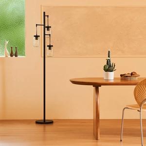 Lampe sur pied de luxe avec base en marbre doré et abat-jour en lin pour projets de décoration intérieure haut de gamme - Product Image 4