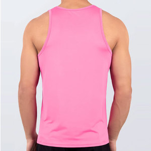Heavyweight Factory Price 140g Polyester/Cotton Bulk Tank Top Curved Hem <b>Stringer</b> Cut Sleeveless Muscle Fit Quick Dry Breathable - Product Image 6