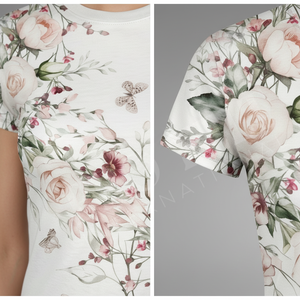 Camiseta de Yoga Floral, 95% Poliéster, 5% Poliéster, Precio Económico al por Mayor, para Entrenamiento, Gimnasio, Fitness, Casual, Verano, Personalizada - Product Image 4