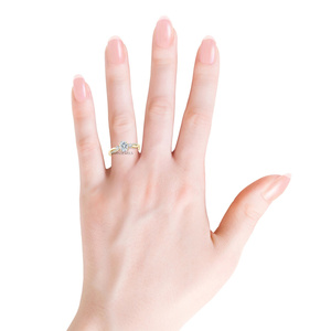 Anillo de Compromiso o Aniversario con Diamante Cultivado en Laboratorio Certificado por IGI, Corte Ovalado, Solitario, Chapado en Rodio, Oro Sólido de 10K, 14K, 18K, Plata 925, 935 - Product Image 2