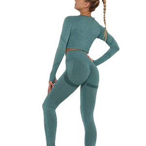 Ensemble de yoga pour femme : soutien-gorge long et leggings longueur cheville pour la gym, ensemble léger de yoga et de sport - Product Image 5