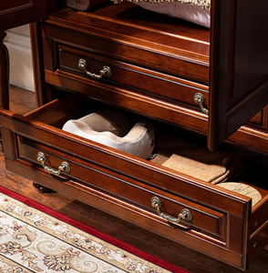 ตู้เสื้อผ้าไม้แกะสลักด้วยมือขนาดใหญ่ ตกแต่งห้องพักโรงแรม ของตกแต่งบ้านสไตล์โบราณ ตู้เสื้อผ้าไม้ดีไซน์ยุโรปสั่งทำพิเศษ - Product Image 5