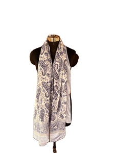 Paisley imprimé fait à la main indien bloc imprimé 100% Voile léger bohème très élégant imprimé sarongs indien écharpes paréo - Product Image 2