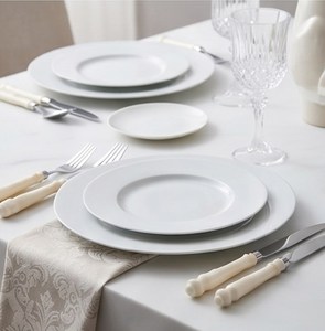 Ensemble de couverts classiques avec poignées crème et ustensiles en acier inoxydable poli miroir pour les dîners de mariage - Product Image 4