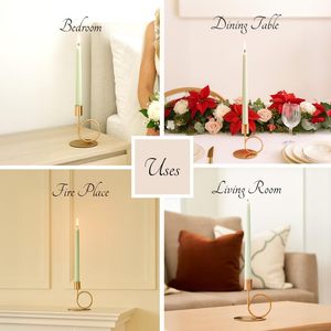 Élégance Métallique Dorée : Porte-Bougie Décoratif en Métal Doré pour Salon, Chambre, Table à Manger, Décoration Intérieure - Product Image 2