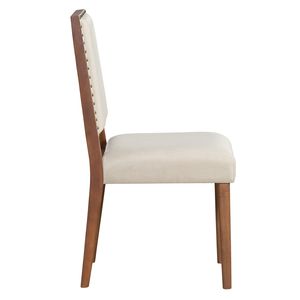 TREXM 5-Piece Minimalist Farmhouse <b>Dining</b> <b>Table</b> <b>Set</b> <b>for</b> <b>4</b> Solid Wood Upholstered Chairs <b>for</b> Kitchen <b>Round</b> <b>Dining</b> Room <b>Set</b> - Product Image 6