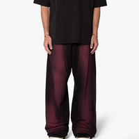 Streetwear personnalisé, broderie de haute qualité, logo, 100% coton molletonné, streetwear dégradé, pantalon de jogging ample personnalisé pour hommes