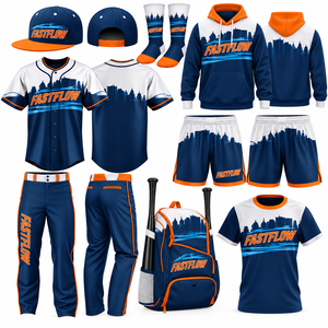 Uniforme de Béisbol Transpirable de Buena Calidad y Nuevo Diseño, Ropa Deportiva para Equipos, Uniforme de Béisbol 100% Poliéster, Venta al por Mayor y Precio Económico - Product Image 2
