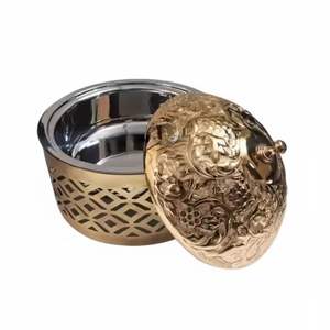 Cazuela de lujo de acero inoxidable dorado para buffet con tapa, calentador de cucharas, para servir alimentos, olla caliente, para catering - Product Image 4