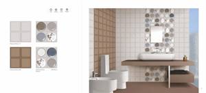 Carreaux muraux en céramique blanche 300x300mm, finition mate, pour salle de bain intérieure, lot décoratif - Product Image 2