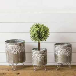 Petite jardinière moyenne galvanisée en métal pour la plantation disponible à des prix raisonnables fabriqués en Inde - Product Image 2