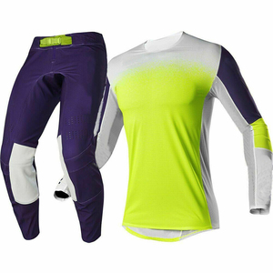 Conjunto de Jersey de Motocross Negro de Manga Larga para Hombre con Detalles Rosas y Pantalones a Juego, Secado Rápido, para Todas las Temporadas, Ropa de Carreras de Motocicleta - Product Image 3