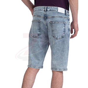 Factory Exporter Premium Custom Men Plain Denim Shorts Classic Cotton Summer Wear Wholesale Manufacturer - Product Image 3