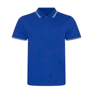 Camisa Polo de Algodón de Manga Corta, Corte Regular, Ribete en Contraste, Estilo Casual, Color Sólido, Tejido de Punto Piqué - Product Image 1