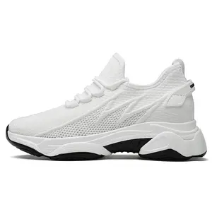 Chaussures rehaussantes pour hommes, baskets décontractées noires, chaussures invisibles pour augmenter la taille, chaussures rehaussantes pour hommes 8 cm - Product Image 2