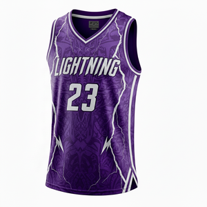 Camisetas de Baloncesto Rojas Sublimadas al por Mayor, Transpirables, Cuello en V, Secado Rápido, Jersey de Baloncesto Personalizado Premium Unisex - Product Image 2