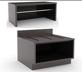 Banco para equipaje de 36 pulgadas con armario, certificado CARB P2, MDF de grado E0, acabado HPL LPL para organización en motéis - Product Image 3