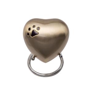 Urne funéraire noire en forme de cœur pour animaux de compagnie avec empreintes de pattes, urne commémorative en métal pour cendres, idées de cadeaux funéraires, petites urnes en forme de cœur, durables - Product Image 3