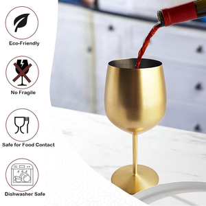 Offre Spéciale – Verre à Vin en Acier Inoxydable Plaqué Or Durable pour Bar à Domicile, Cocktails, Puddings, Cuisine, Cave, Restaurant, Hôtellerie - Product Image 4