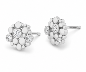 Pendientes de Diamantes Cultivados en Laboratorio con Baño de Rodio, Corte Brillante, Joyería Romántica para Mujer, Oro de 10K, 14K, 18K, Plata 925, 935 - Product Image 2