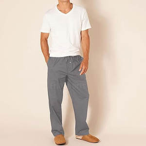 Pyjama droit pour homme, vente en gros, confortable, logo personnalisé, style streetwear - Product Image 3