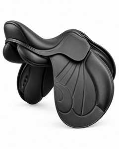 Selle d'équitation anglaise personnalisable – Artisanat en cuir de qualité supérieure, selle d'équitation anglaise en cuir noir faite à la main avec étriers - Product Image 4