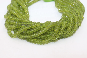 Wholesale 6-7mm Natural <b>Peridot</b> Faceted Rondelle Beads 13" Strand for Birthstone Wedding Wear Jewellery Making - Product Image 4