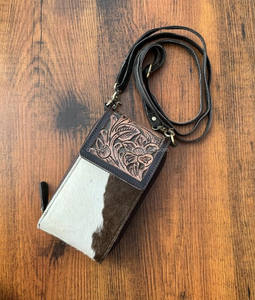 กระเป๋าสะพายข้างมือถือหนังวัวสำหรับผู้หญิงทำด้วยมือมีสไตล์ตะวันตกรุ่นใหม่ขายดี - Product Image 4