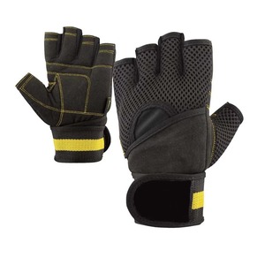 Half Finger Gym Gloves Mesh Palm Weight Lifting Unisex Breathable Non Slip Adjustable Wrist <b>Strap</b> Fitness Workout - Product Image 1