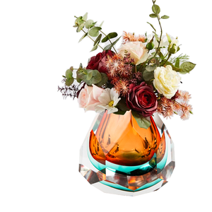 Wholesale European Clear <strong>Flower</strong> Glass <strong>Vase</strong> Modern <strong>Colour</strong> Simplicity <strong>Vase</strong> for Home Office Decoration - Product Image 4