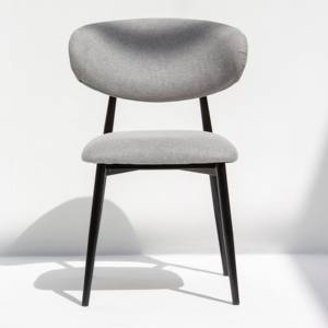 Silla de Comedor Tapizada Vandana Zentrix Vista Gris con Diseño Ergonómico Moderno y Comodidad Premium - Product Image 3