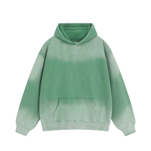 Sweat à capuche 100% Coton, Motif Imprimé, Taille XS, Hiver, Grammage Lourd, Délavé à l'acide, Polaire Française, Style High Street Vintage Oversize - Product Image 1