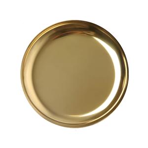 Grande assiette de service en acier inoxydable finition or, polyvalente pour dîner, Puja, Arti - Product Image 6