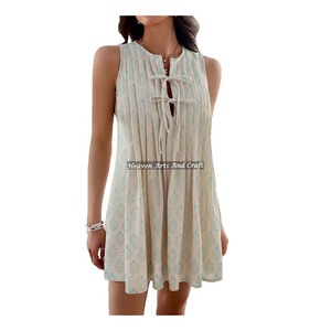 Vestido Bohemio Colorido de Algodón para Mujer, Estampado a Mano Indio, para Eventos y Viajes, Hermoso Algodón Estampado a Mano - Product Image 1