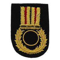 Parches/Insignias Personalizadas de Primera Calidad Hechas a Mano con Bordado OEM, con Pin de Seguridad, Hilo de Oro y Lienzo 3D