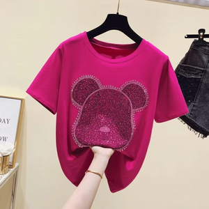 Nouvelle Arrivée T-shirts de Fitness Personnalisés de Haute Qualité pour Femmes Grandes Tailles en Coton/Fibre de Bambou Respirant à Séchage Rapide Épaules Tombantes - Product Image 4