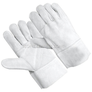 Gants de sécurité en cuir, longueur poignet, non doublés, protection des mains pour soudage TIG, paume renforcée, gants de soudeur TIG en cuir - Product Image 1