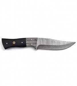 Herramienta Artesanal de Uso General de Acero de Damasco Forjado a Mano con Mango de Ébano Negro y Micarta Gris - Product Image 6