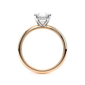 Anillo de Compromiso con Halo Oculto y Diamante Cultivado en Laboratorio con Corte Asscher, 2.10 CTW, Oro Sólido de 14K, Chapado en Rodio, Certificado IGI, Elegante y Vintage - Product Image 3