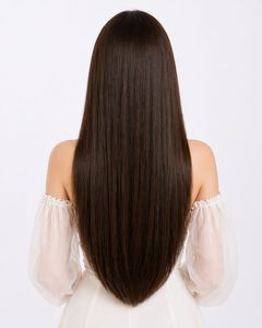 คลิปอินเซ็ต 26 นิ้ว สีน้ำตาลเข้ม คุณภาพผมตรงแบบซุปเปอร์ดับเบิ้ลดรอน - Product Image 5