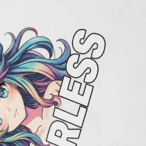 Camiseta de Manga Corta para Mujer, Blanca, Premium, Corte Regular, Informal, Transpirable, 100% Poliéster, con Decoración de Letras - Product Image 2