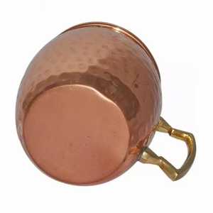 Handmade Hammered 100% Pure Copper <b>Mug</b> Hammered Moscow Mule <b>Mug</b> <b>Large</b> Drinking Cup 500ml - Product Image 5