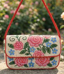 Bolso de hombro con cuentas, bolso bohemio bordado, bolso de hombro étnico bordado, bolso de hombro vintage con cuentas, bolso de hombro de diseñador con cuentas - Product Image 6