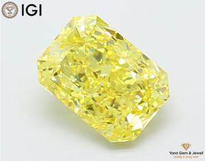 เพชร CVD ที่ได้รับการรับรองจาก IGI น้ำหนัก 3.00 กะรัต สีเหลืองสดใส ระดับความสะอาด VVS2 รูปทรงเรเดียนท์ สำหรับแหวนเพชรเดี่ยว ของขวัญ - Product Image 1